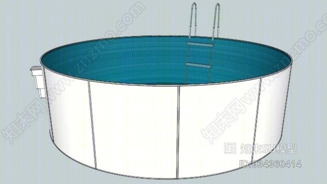 游泳池SU模型下载【ID:934360414】