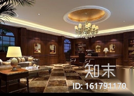 某中式茶楼室内装修施工图（含效果）cad施工图下载【ID:161791170】