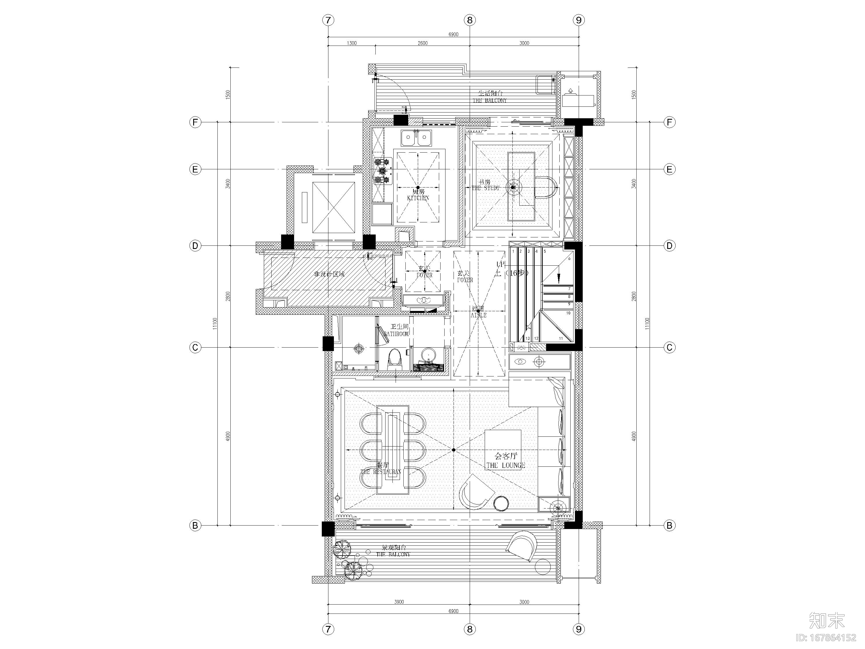 [苏州]211㎡现代三居别墅样板间设计施工图施工图下载【ID:167864150】