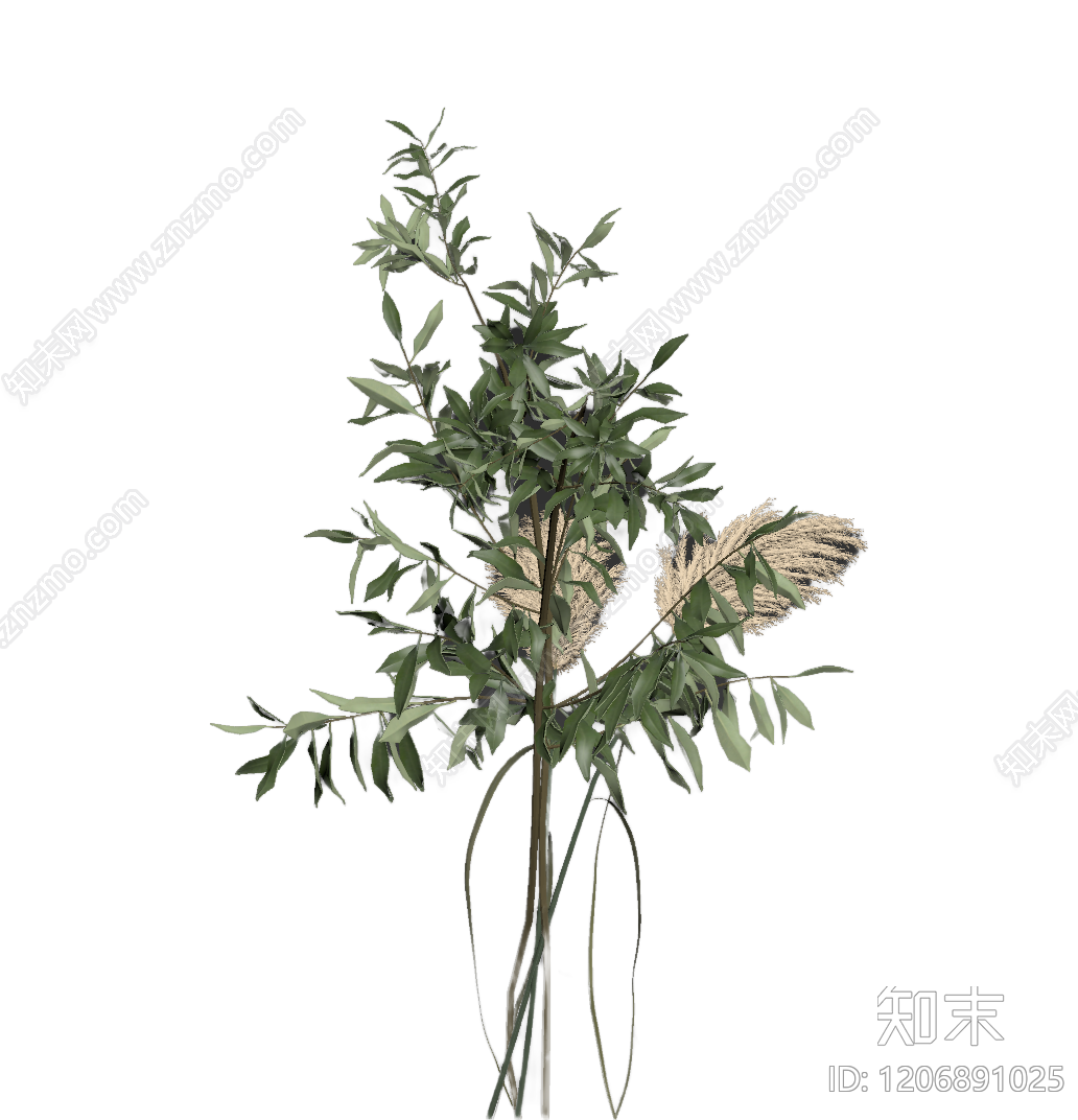 花瓶插花装饰3D模型下载【ID:1206891025】