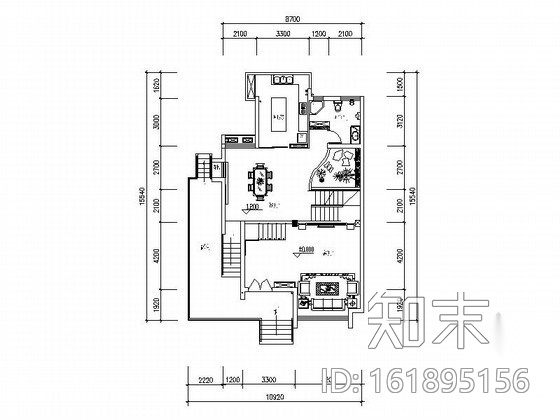 [江苏]现代三层别墅室内装修图施工图下载【ID:161895156】