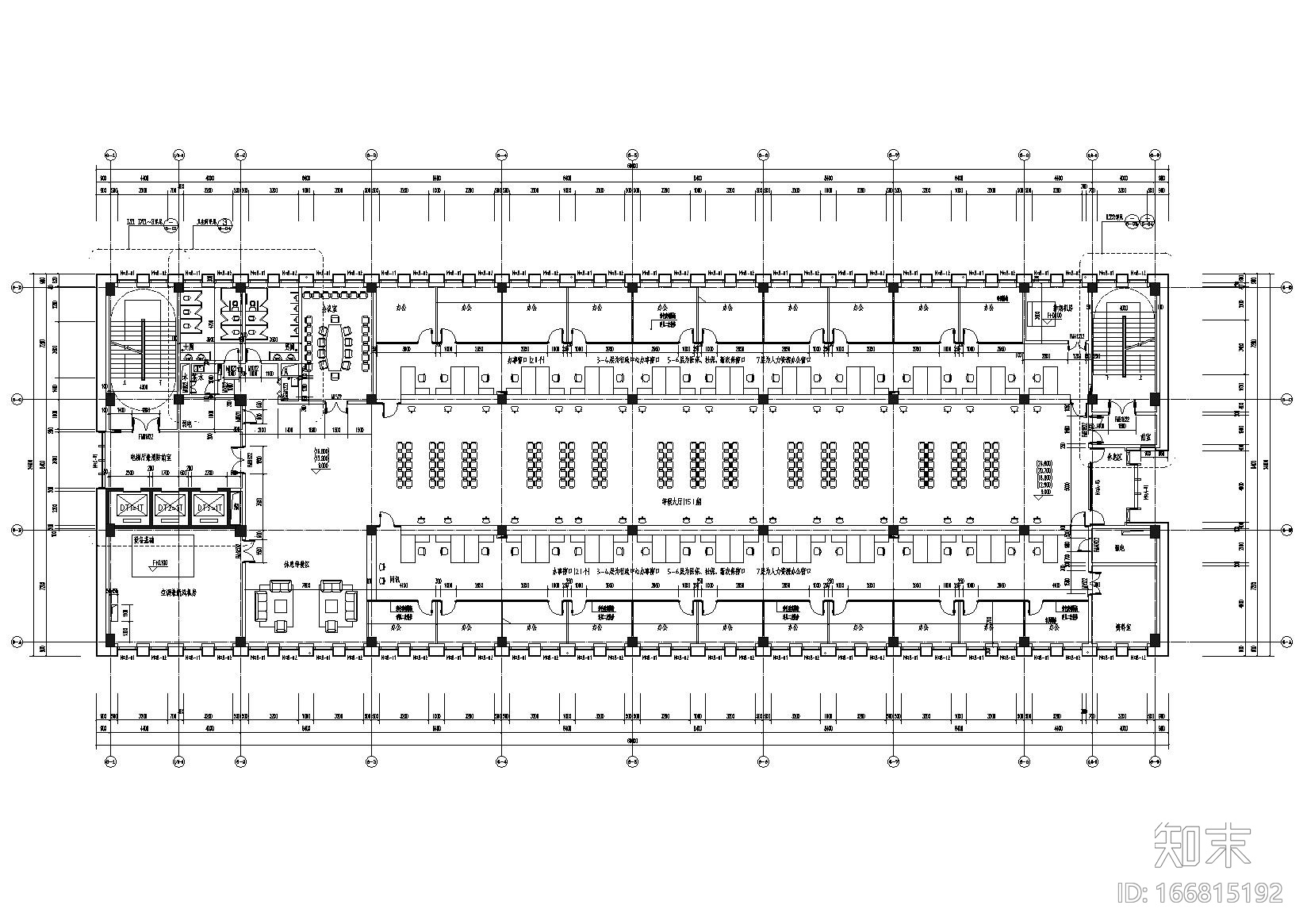 [江苏]​启东市便民服务中心建筑项目施工图cad施工图下载【ID:166815192】