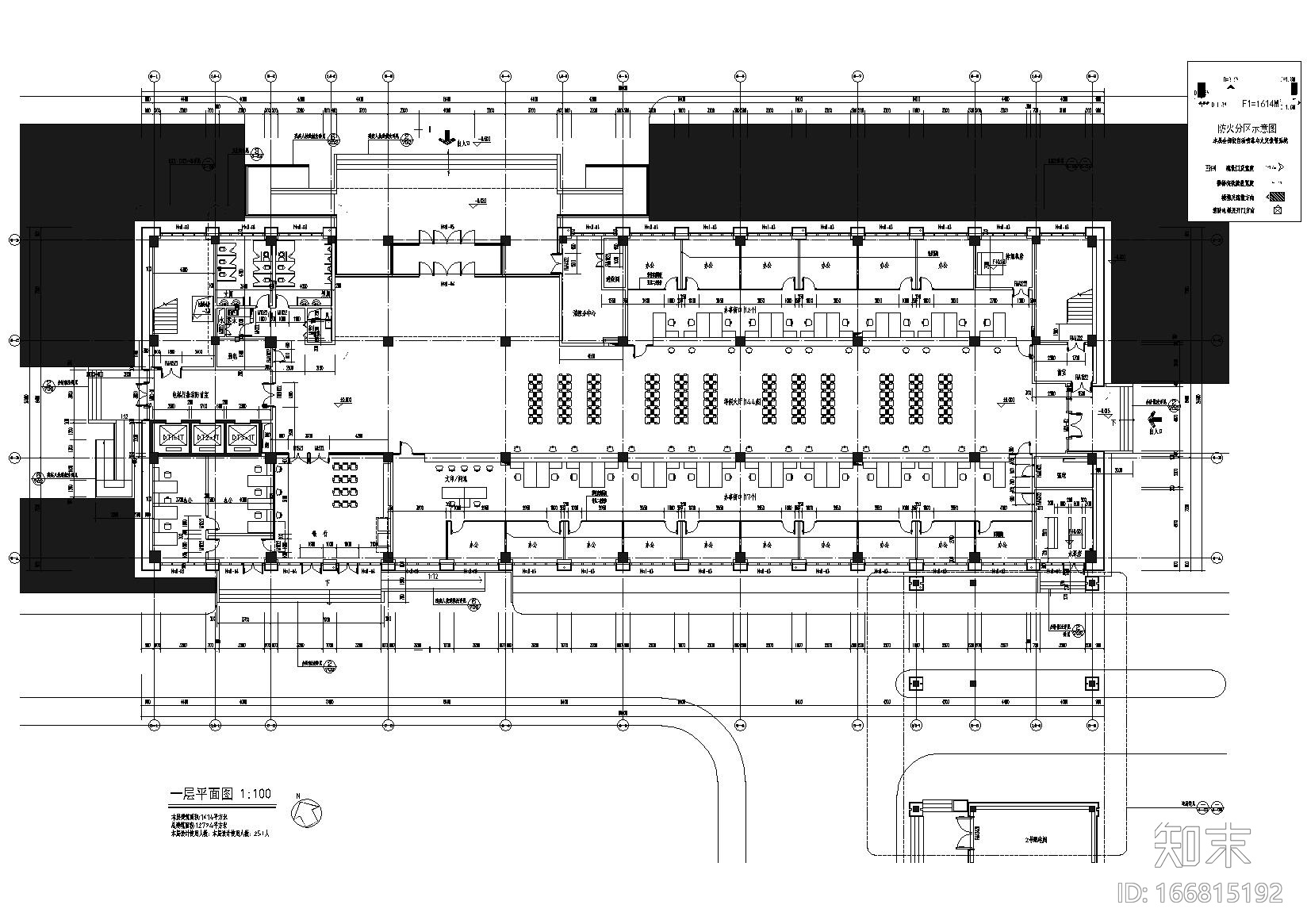 [江苏]​启东市便民服务中心建筑项目施工图cad施工图下载【ID:166815192】