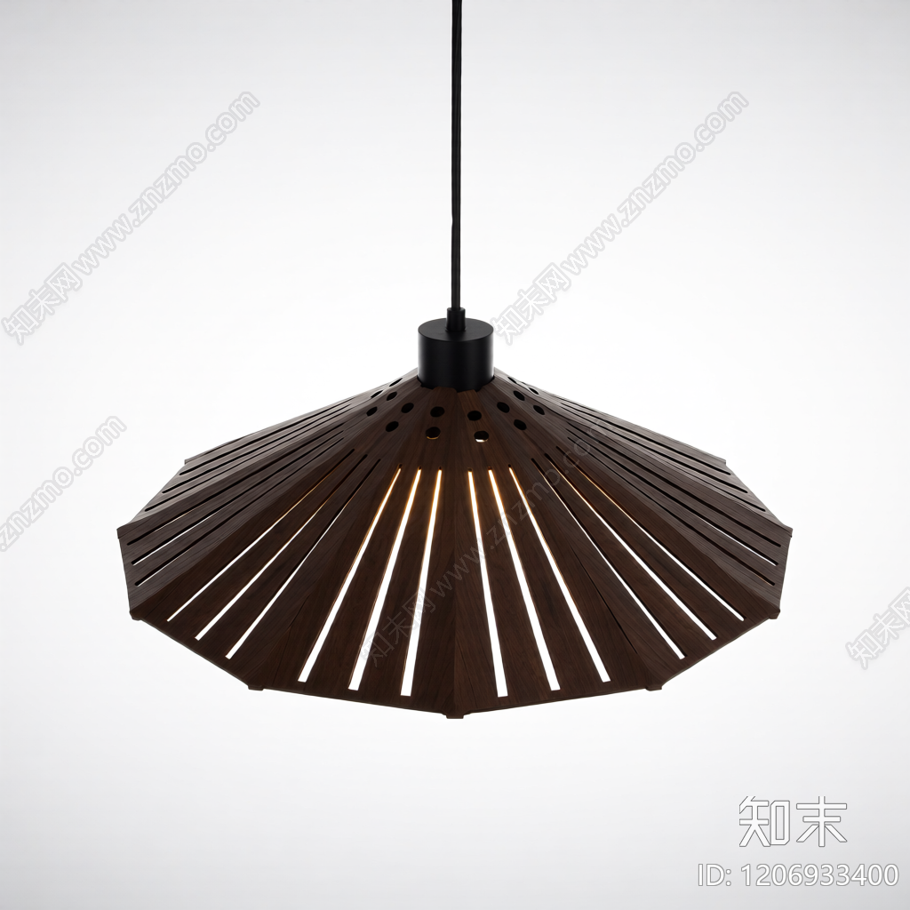木质吊灯3D模型下载【ID:1206933400】