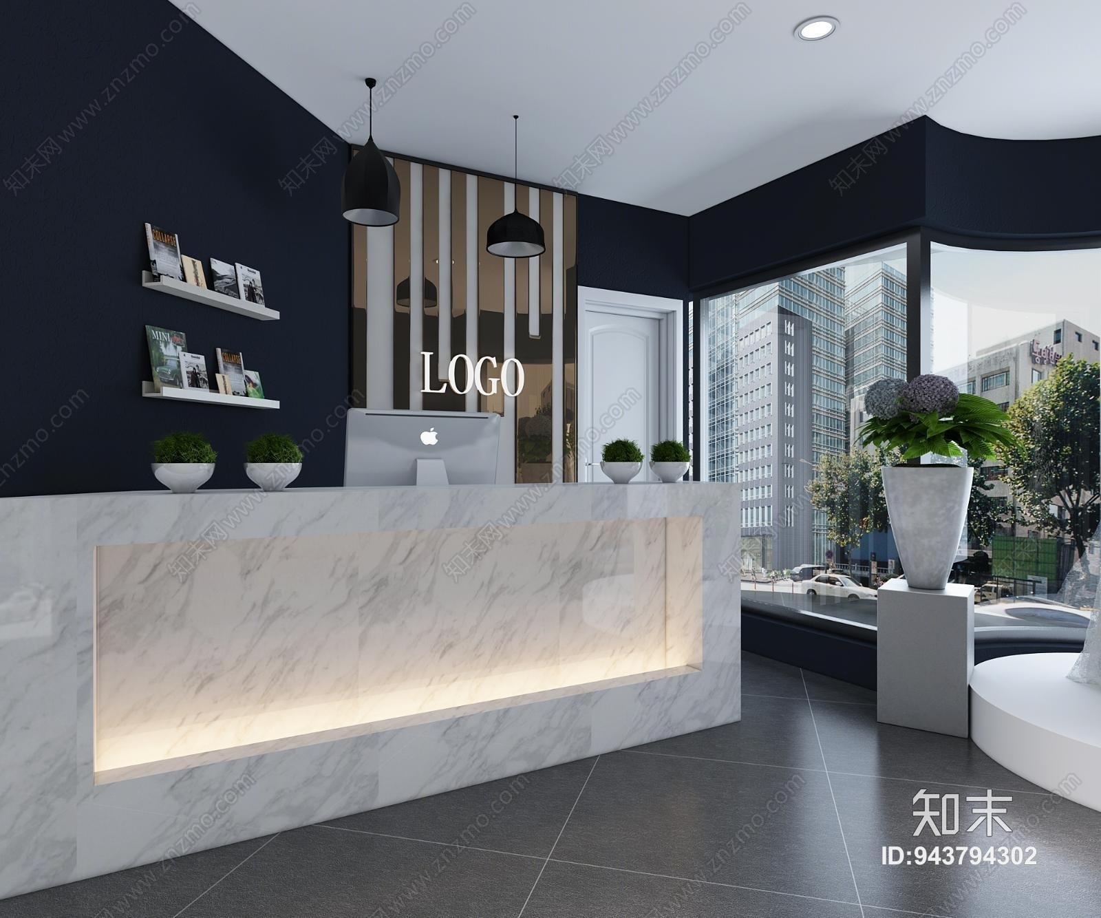 现代婚纱店3D模型下载【ID:943794302】