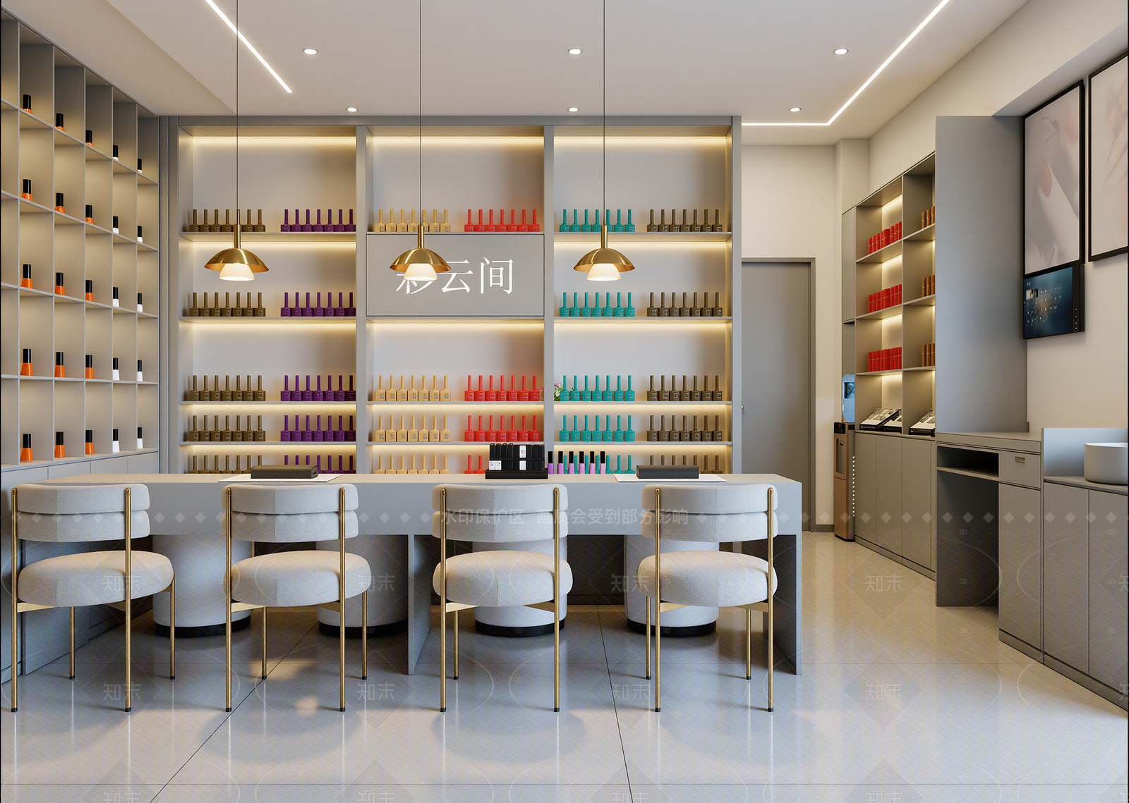 现代化妆品展台3D模型下载【ID:1214972077】