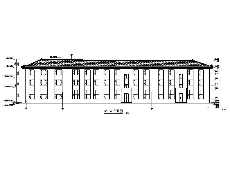 [宁夏]五层砖瓦屋面综合办公楼建筑施工图施工图下载【ID:149958181】