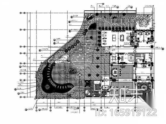 办公区环境景观项目规划设计施工图cad施工图下载【ID:165919122】