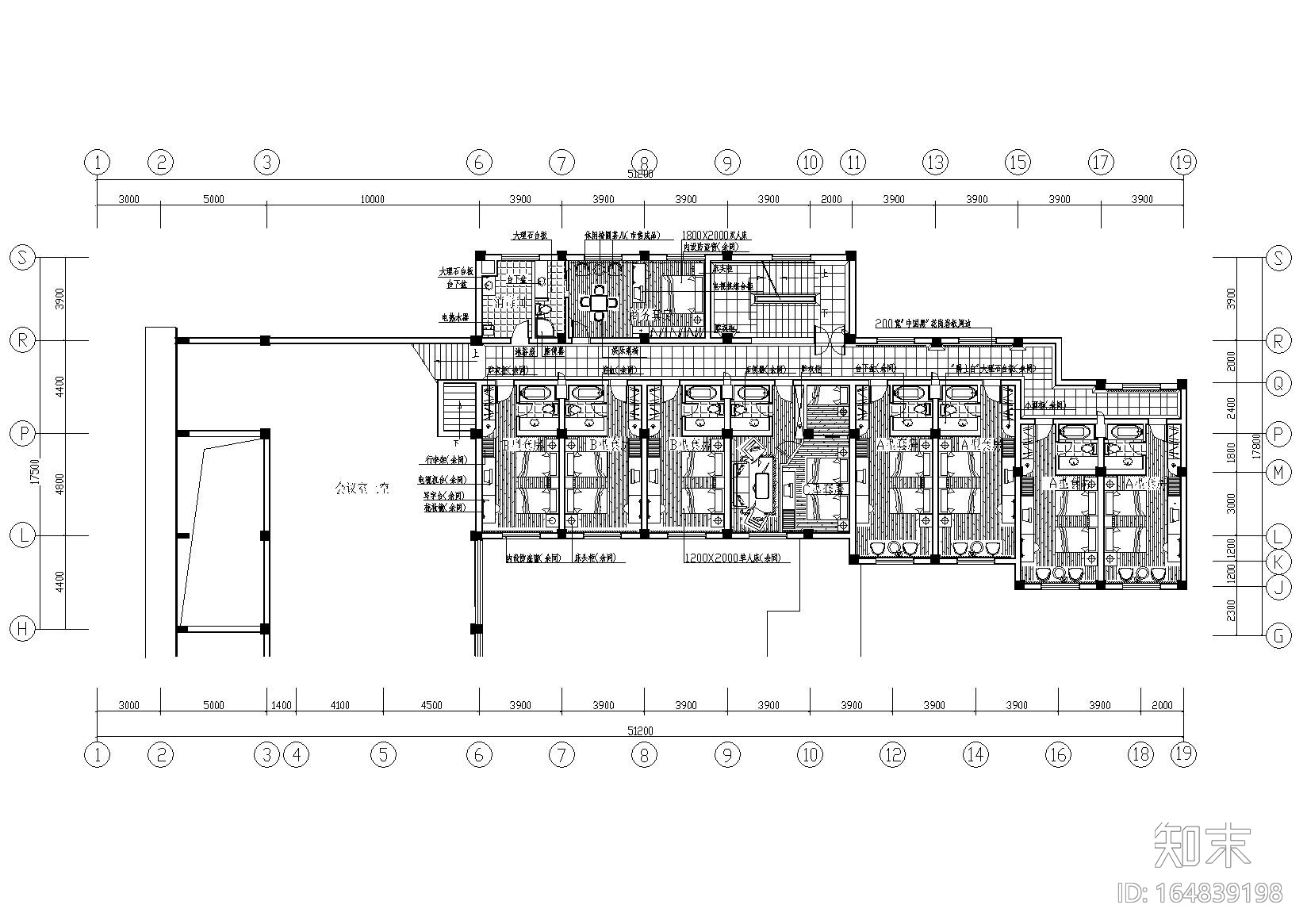 某四层宾馆装饰工程设计施工图cad施工图下载【ID:164839198】