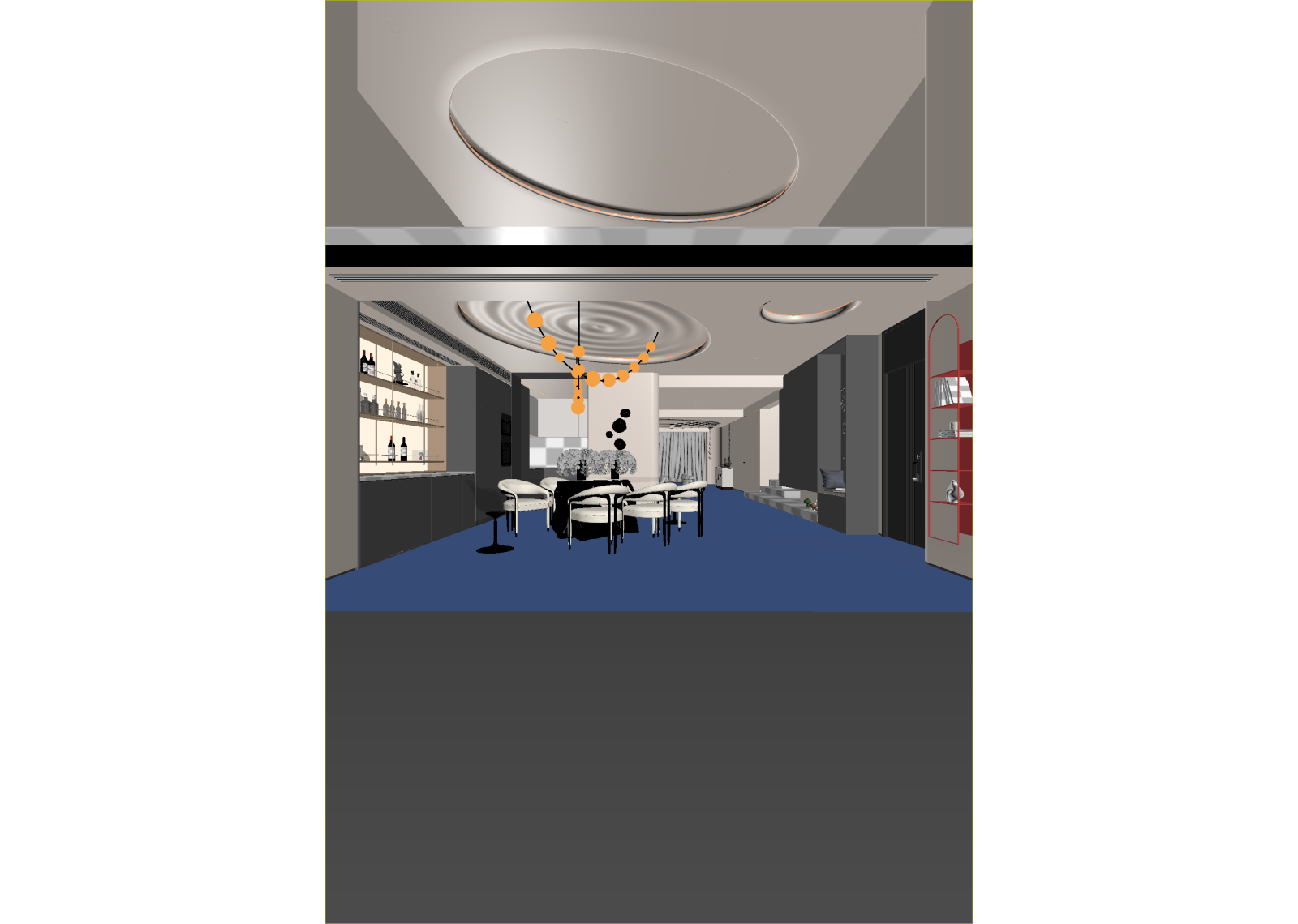 奶油酒店大堂3D模型下载【ID:1215127132】