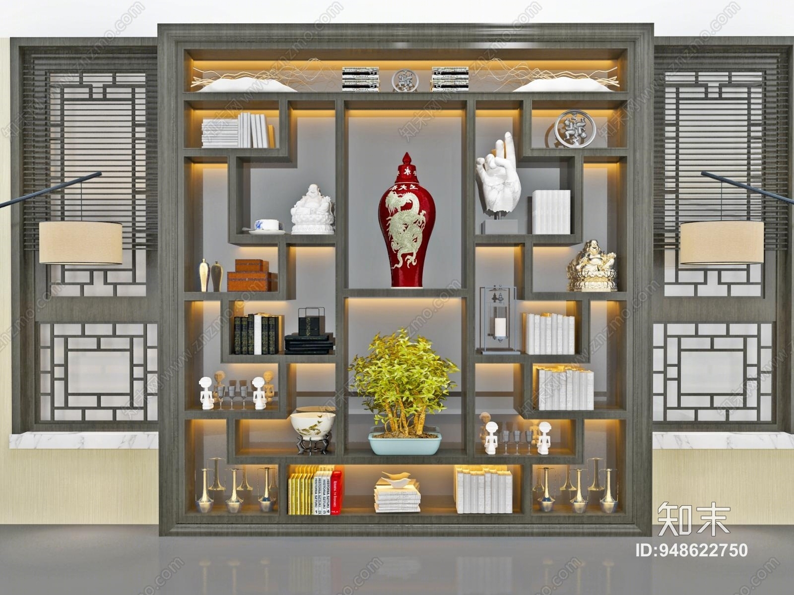 中式家具3D模型下载【ID:948622750】