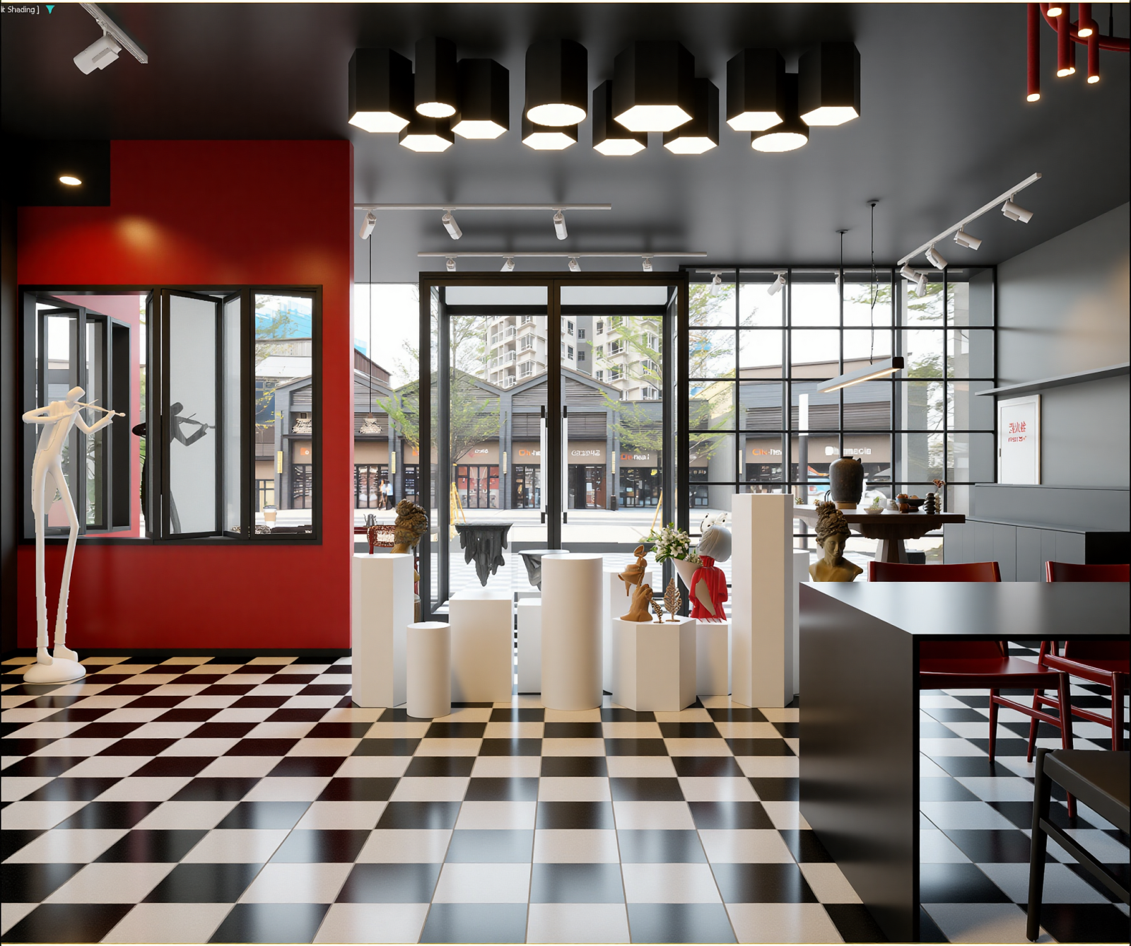 现代艺术展厅3D模型下载【ID:1215003244】