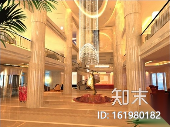 [山东]精装酒店室内装修图（含效果）施工图下载【ID:161980182】