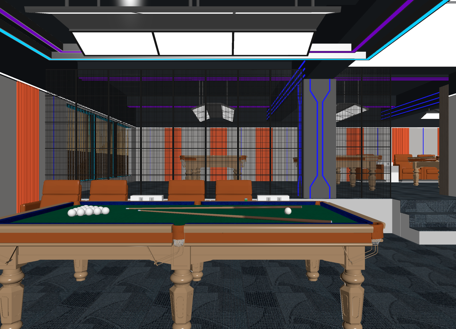 现代台球室3D模型下载【ID:1214789105】