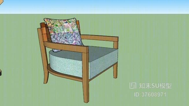 单人沙发SU模型下载【ID:319318713】