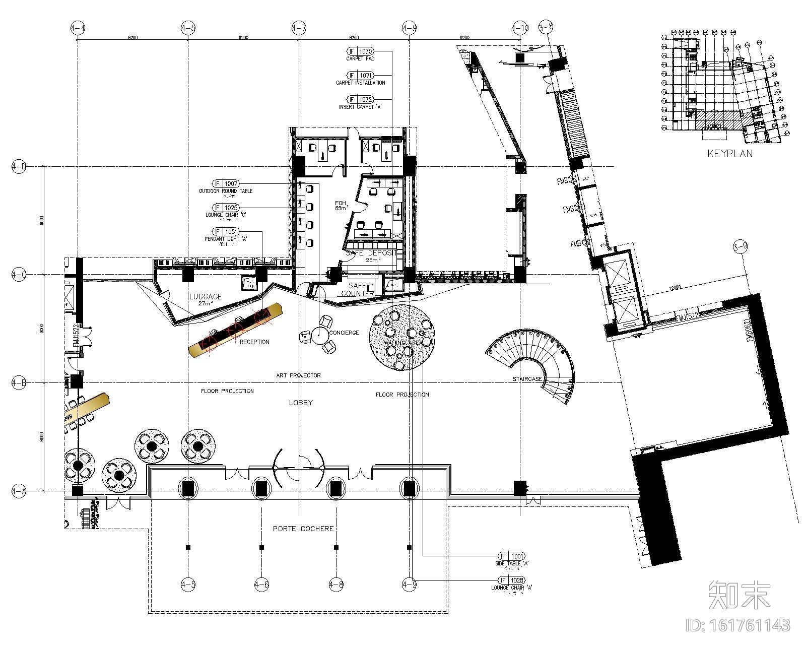 [上海]闵行宝龙艾美酒店室内装修设计施工图施工图下载【ID:161761143】