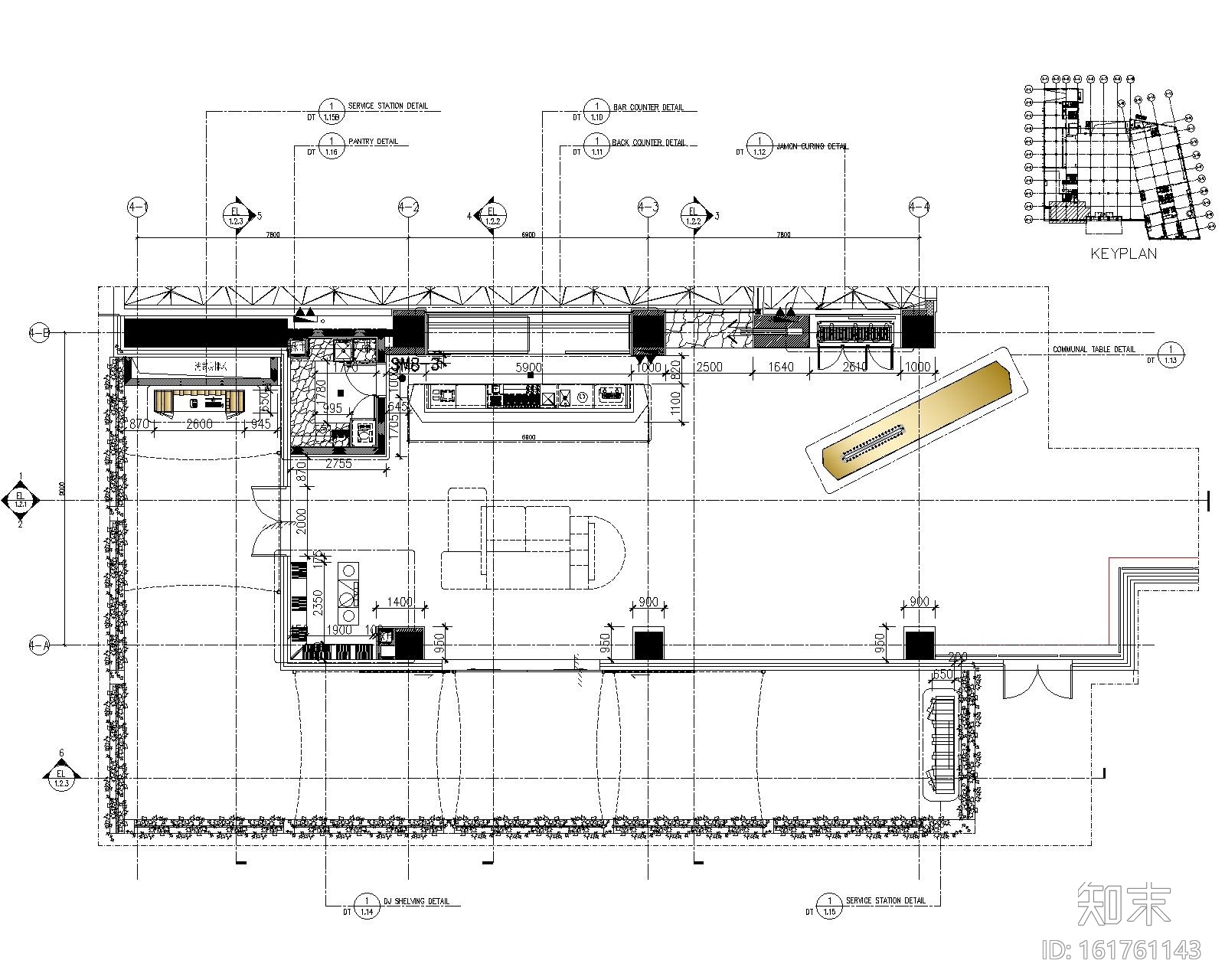 [上海]闵行宝龙艾美酒店室内装修设计施工图cad施工图下载【ID:161761143】