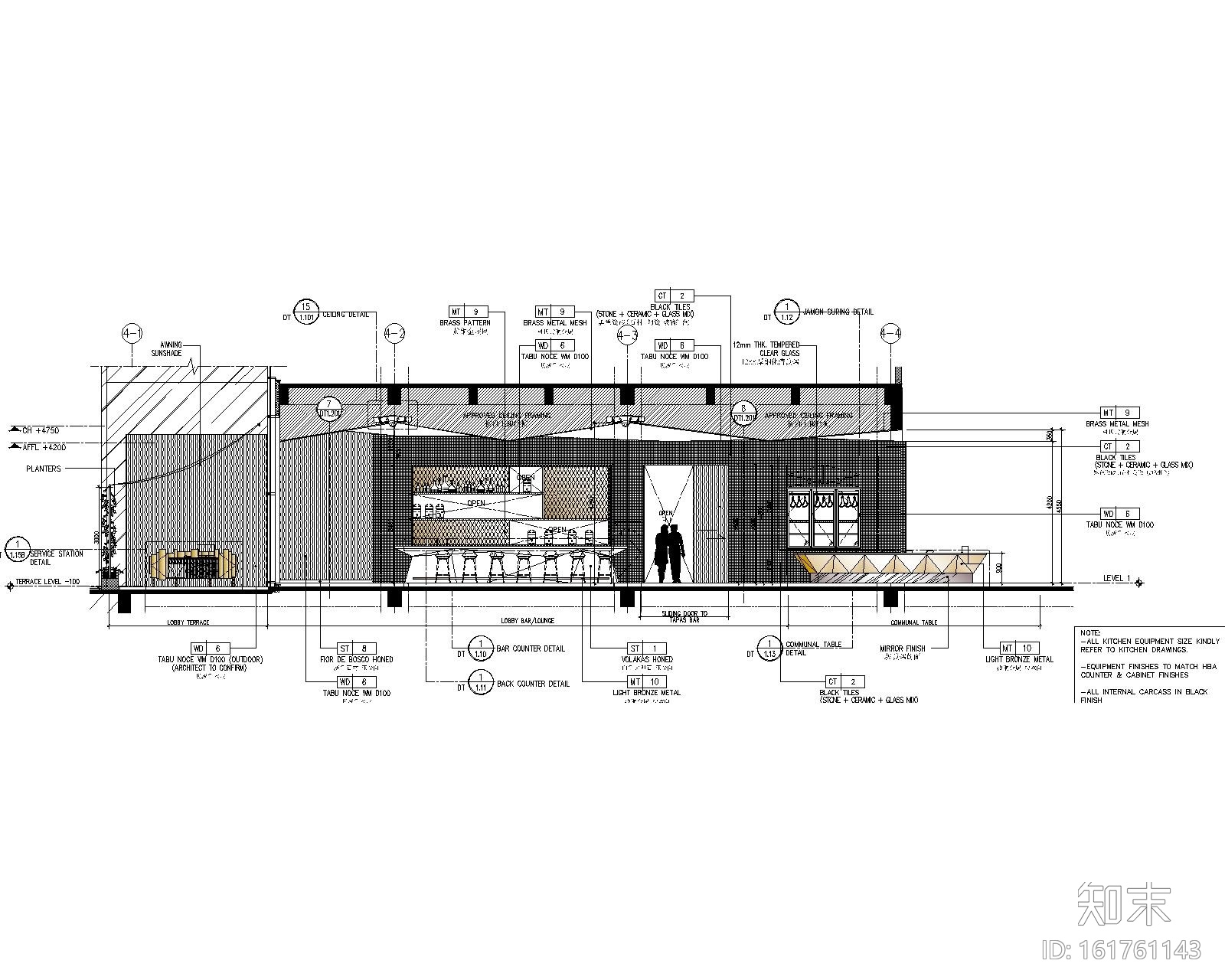 [上海]闵行宝龙艾美酒店室内装修设计施工图cad施工图下载【ID:161761143】