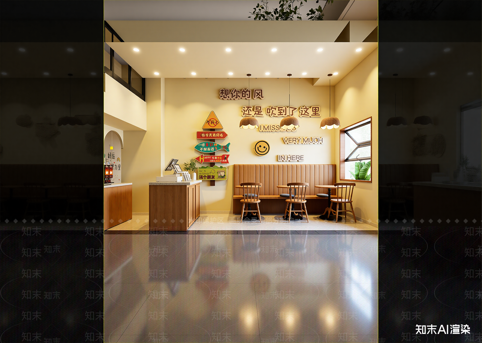 奶油咖啡厅3D模型下载【ID:1214664416】