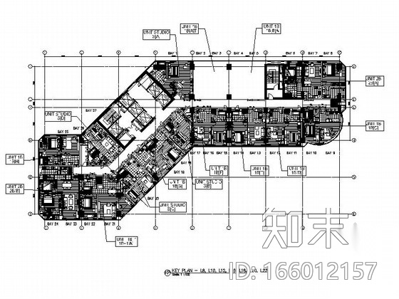 [广东]黄金地段国际酒店服务式公寓室内装修施工图cad施工图下载【ID:166012157】