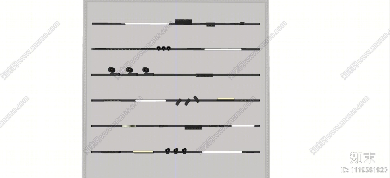 现代轨道灯SU模型下载【ID:1119581920】