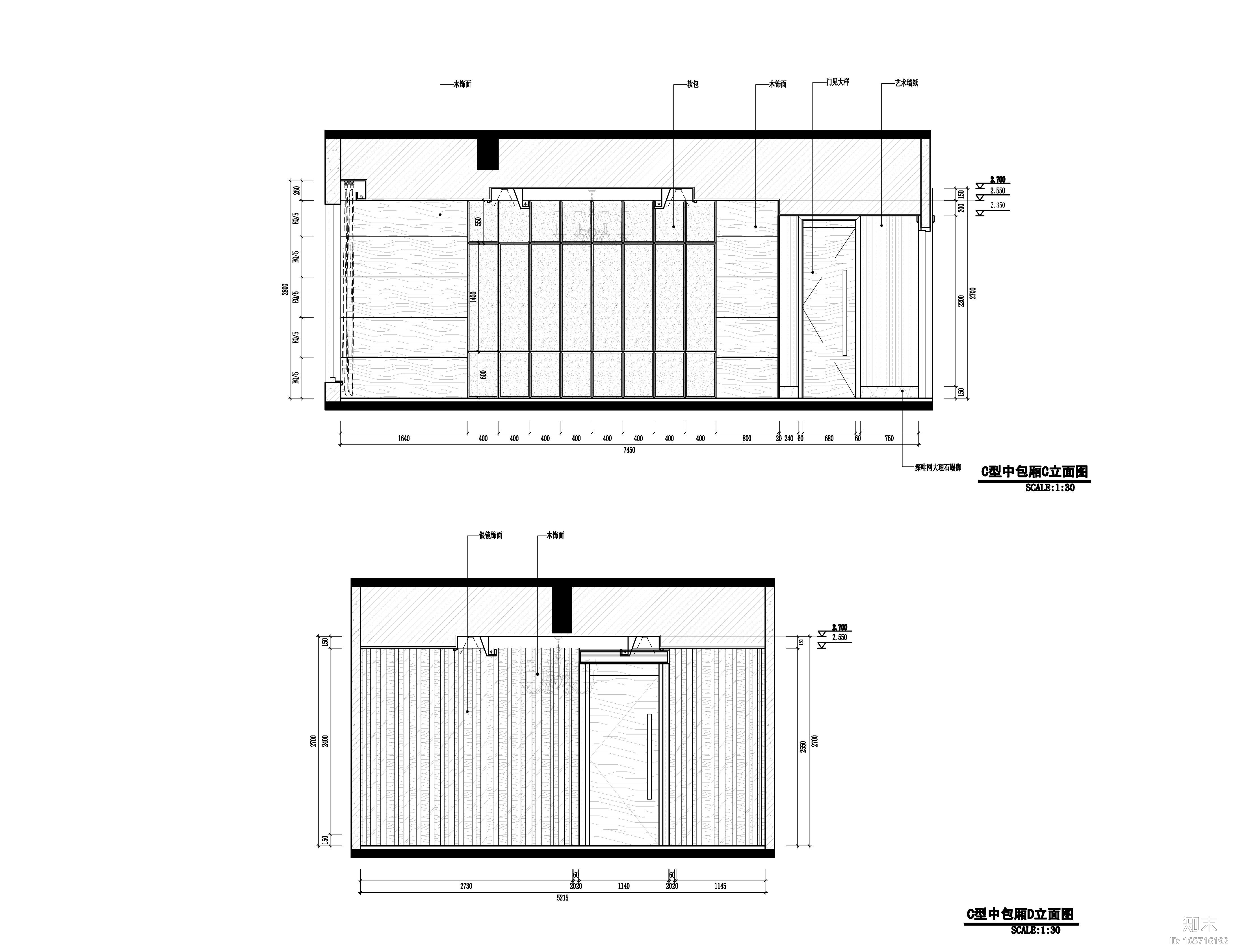 [福建]海山-福州榕泰公馆+会所装修施工图+实景拍摄+材料...cad施工图下载【ID:165716192】