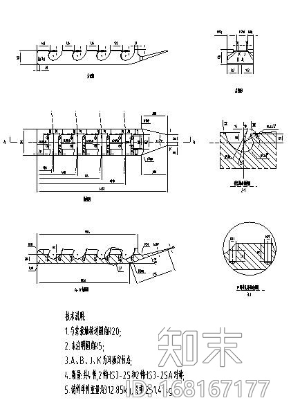 环索节点施工图cad施工图下载【ID:168167177】