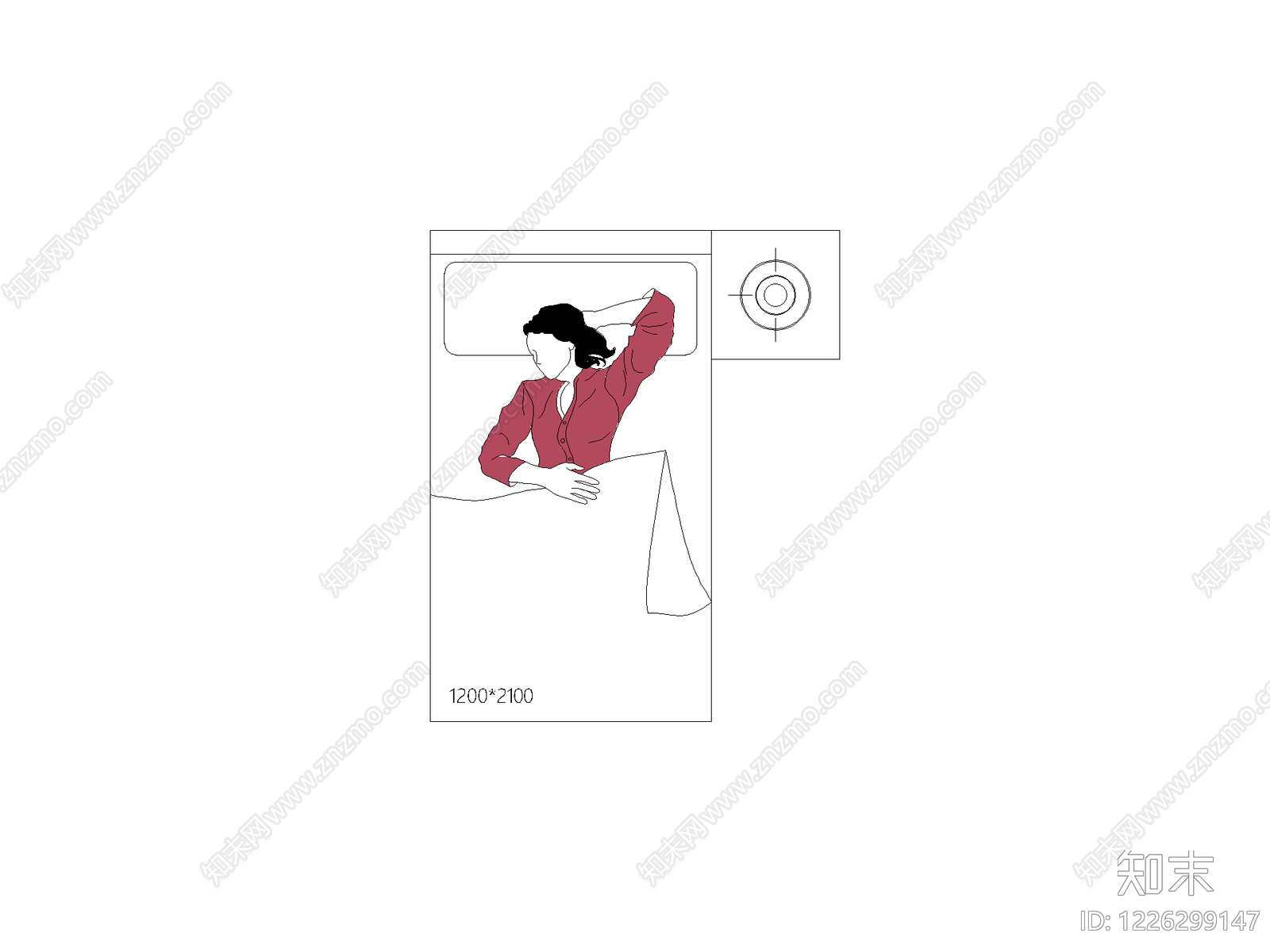 卧室书房厨卫图块含遮罩cad施工图下载【ID:1226299147】