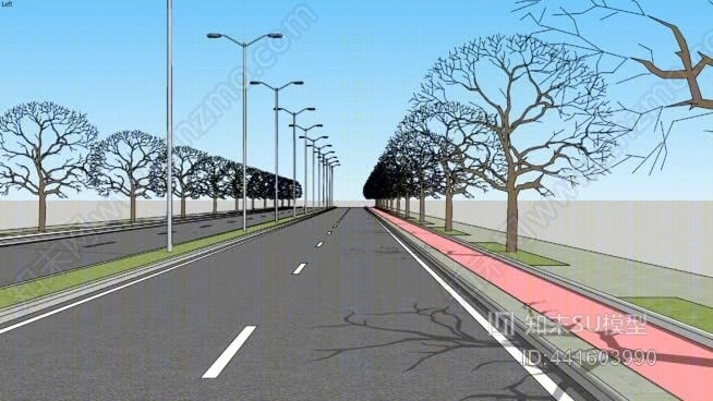公路SU模型下载【ID:441603990】