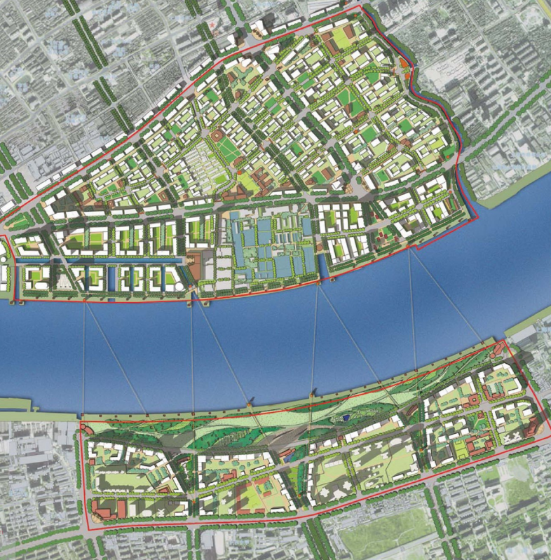 [上海]黄浦江两岸（E10及W7地区）商务中心区总体规划...cad施工图下载【ID:151717123】