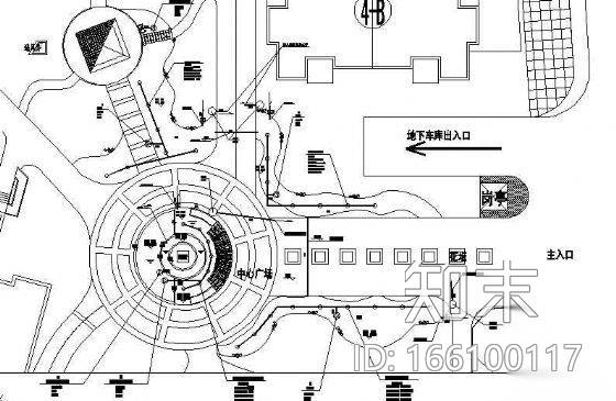 中心广场水景给排水管道设计详图cad施工图下载【ID:166100117】