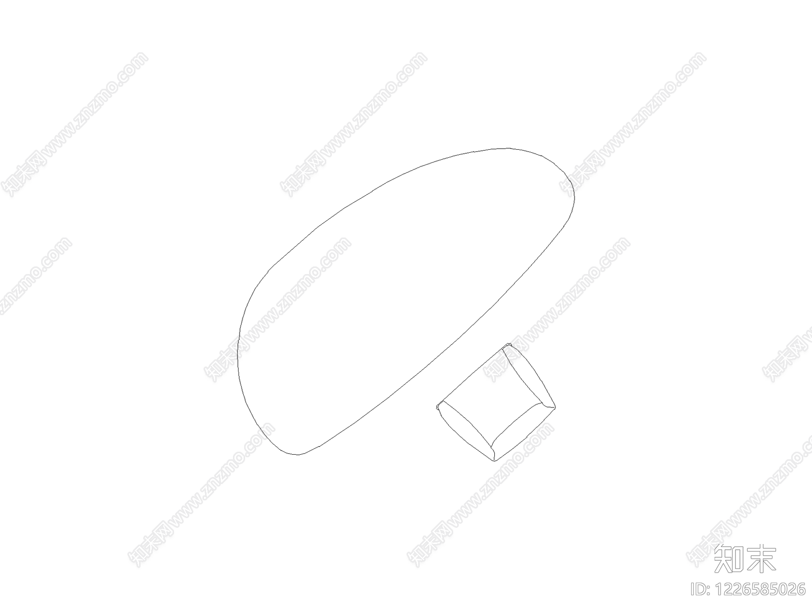 现代桌子CAD图纸