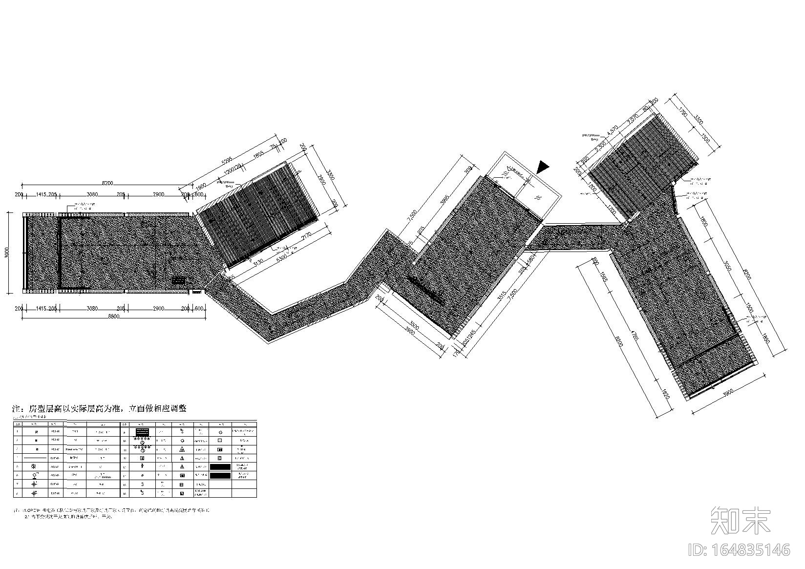 [云南]板栗林P3户型树屋体验住宅施工图cad施工图下载【ID:164835146】