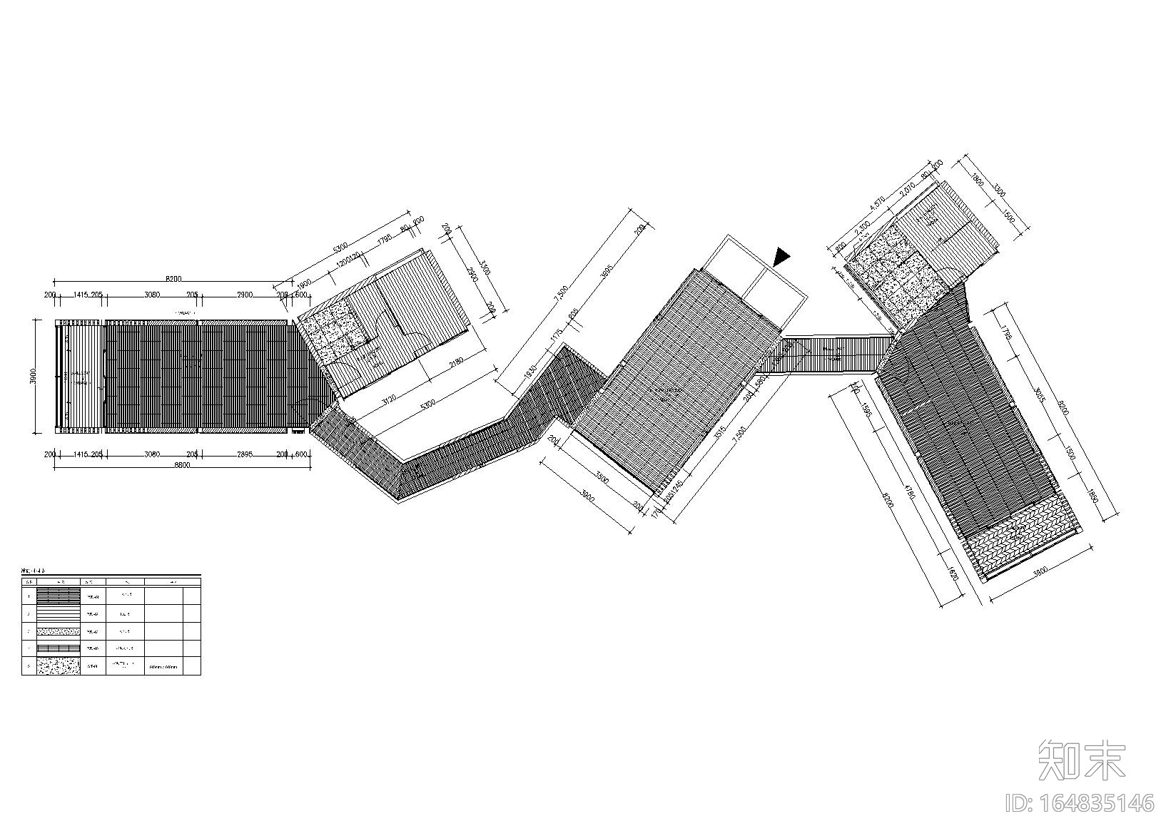 [云南]板栗林P3户型树屋体验住宅施工图cad施工图下载【ID:164835146】