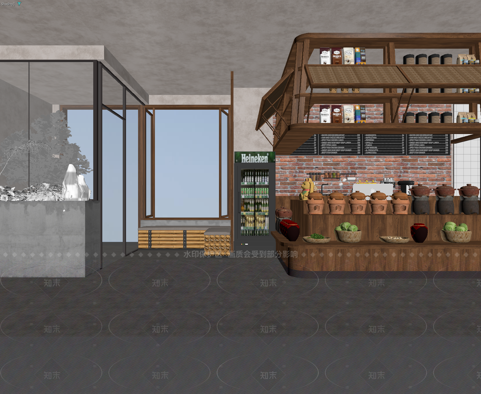 工业咖啡厅3D模型下载【ID:1214946550】
