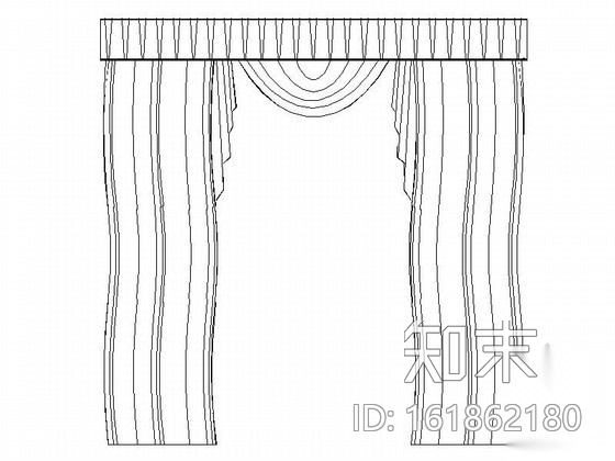 不同类型窗帘样式cad图块cad施工图下载【ID:161862180】