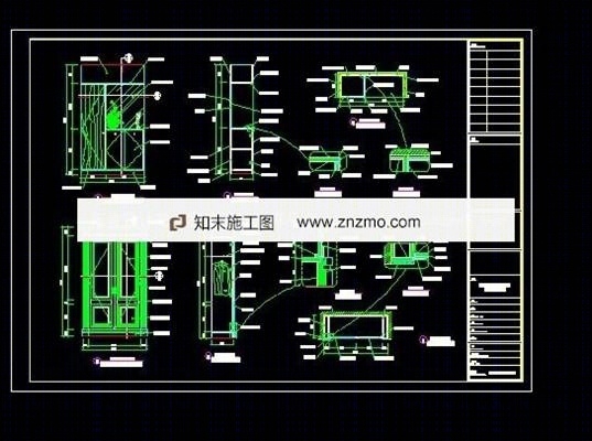 酒楼包间衣柜详图施工图下载【ID:36942630】