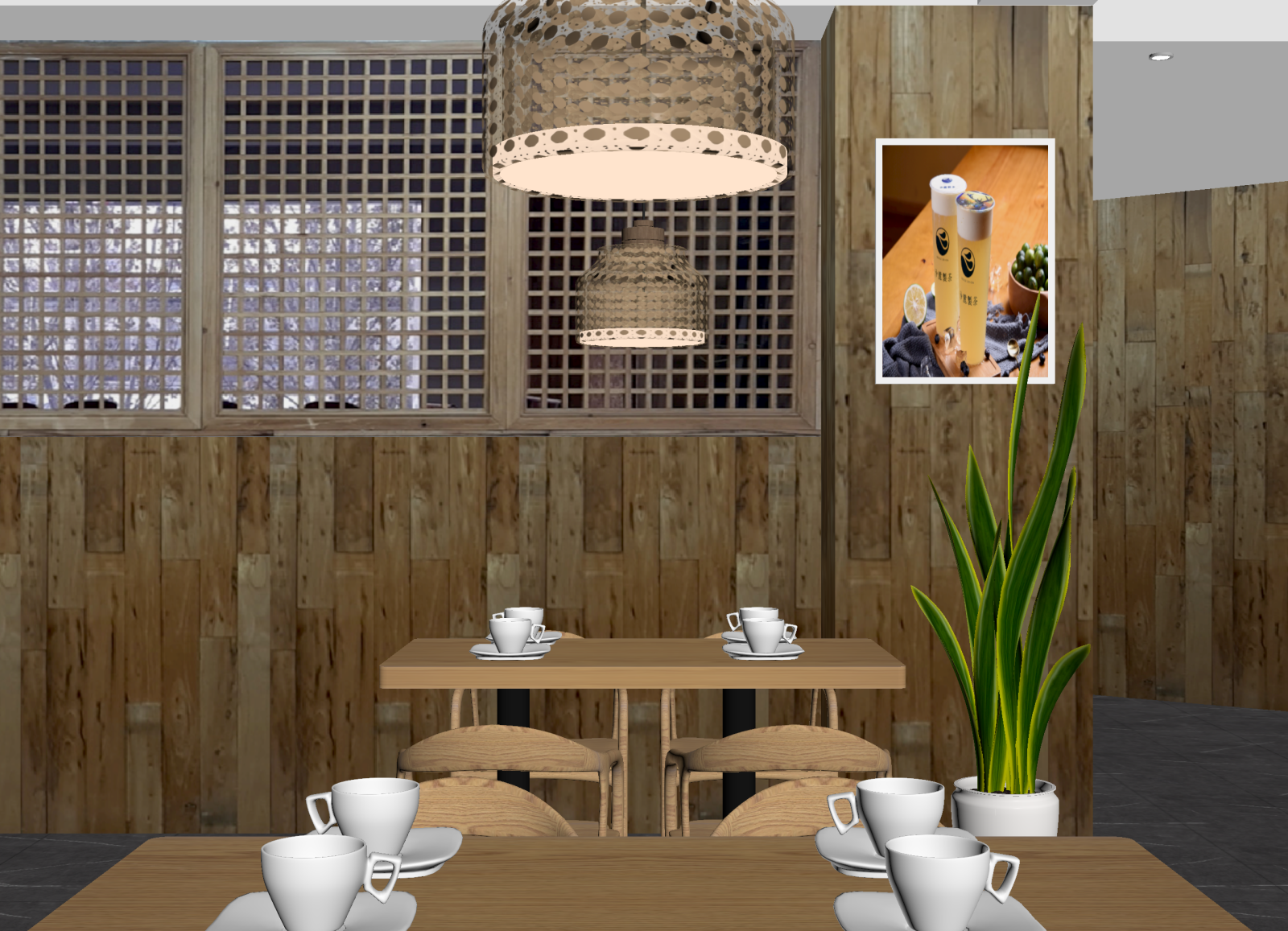 新中式茶馆3D模型下载【ID:1214417621】