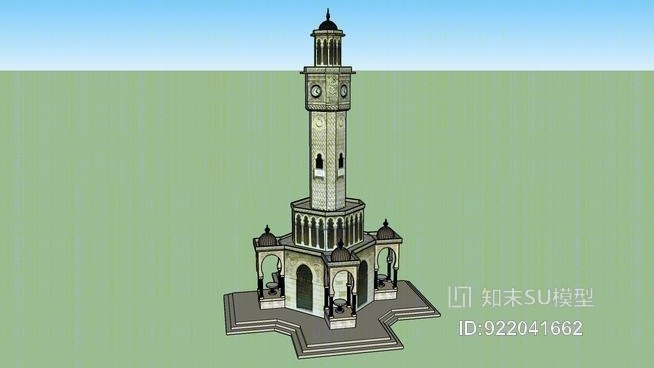 伊兹密尔钟塔SU模型下载【ID:922041662】