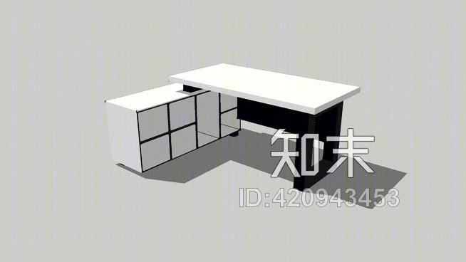 办公桌SU模型下载【ID:420943453】