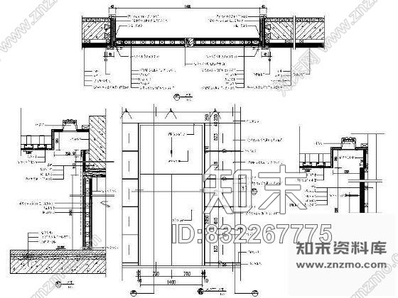 图块/节点办公空间单扇木门详图cad施工图下载【ID:832267775】