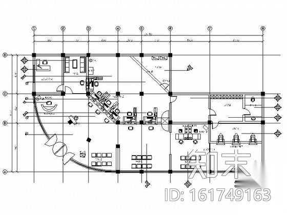 [河南]信用社装饰工程施工图（含效果）cad施工图下载【ID:161749163】