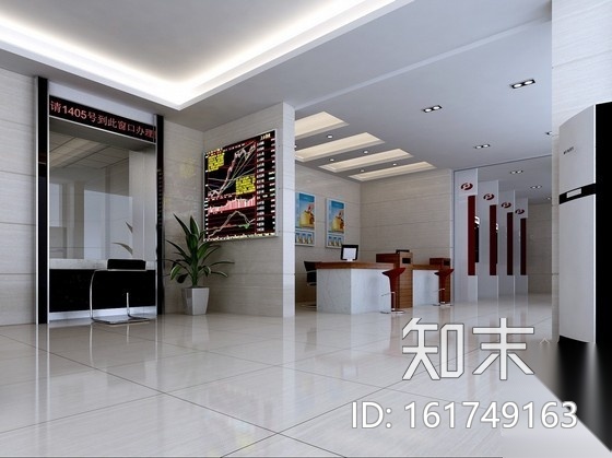 [河南]信用社装饰工程施工图（含效果）cad施工图下载【ID:161749163】