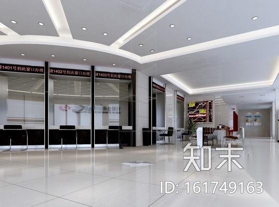 [河南]信用社装饰工程施工图（含效果）cad施工图下载【ID:161749163】