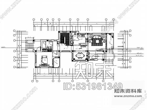 施工图大连美式怀特风格双层别墅室内装修图cad施工图下载【ID:531981349】