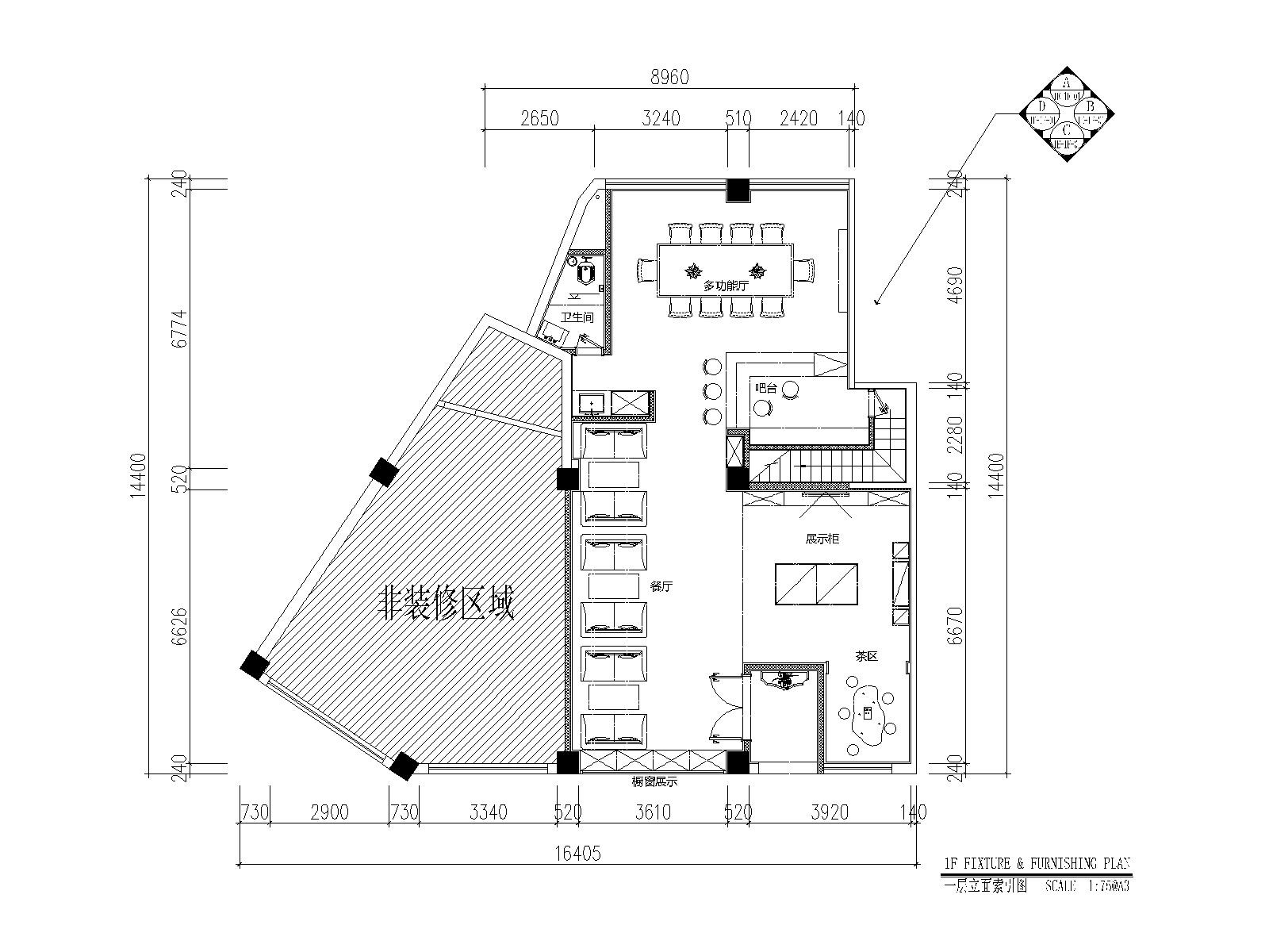 新湖珠宝店设计施工图CADcad施工图下载【ID:160713194】