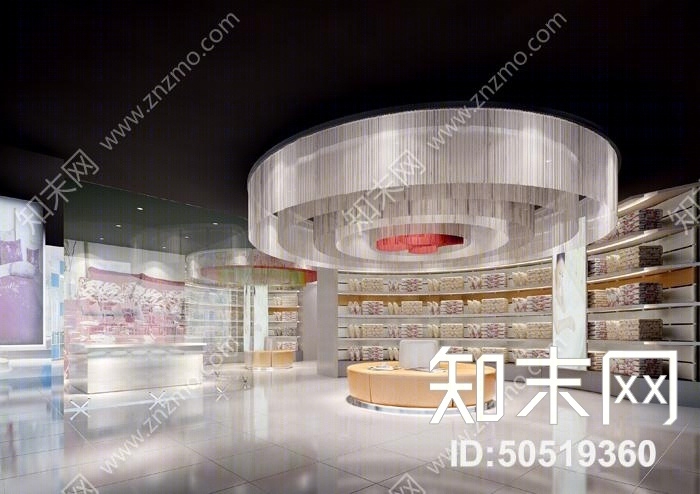 现代床上用品展厅3D模型下载【ID:50519360】