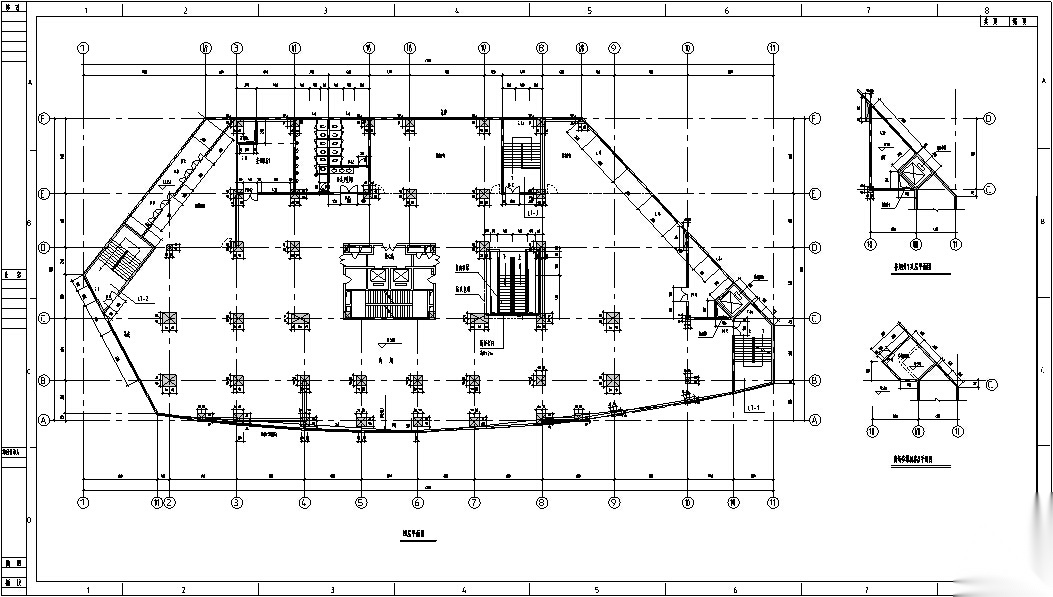 3套高层商住综合楼建筑设计施工图CADcad施工图下载【ID:167379145】