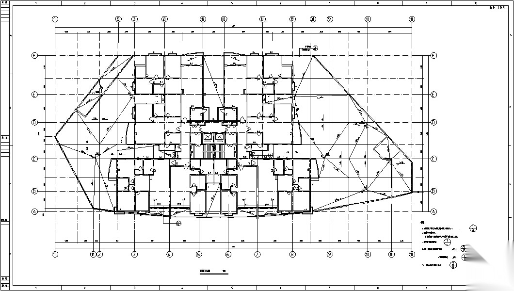 3套高层商住综合楼建筑设计施工图CADcad施工图下载【ID:167379145】