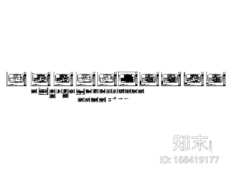 [宁波]某三居装修设计图cad施工图下载【ID:168419177】